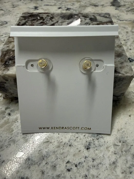 Kendra Scott Gold Football Stud Earrings - Picture 2 of 2